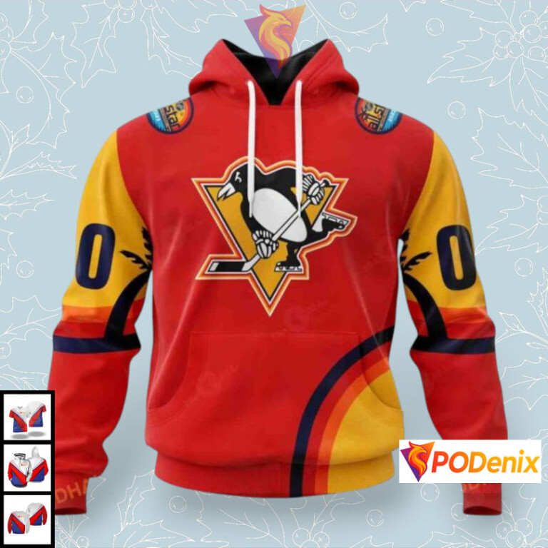 All Star Sunset Edition Custom Pittsburgh Penguins Sweatshirt Hoodie NHL 3D