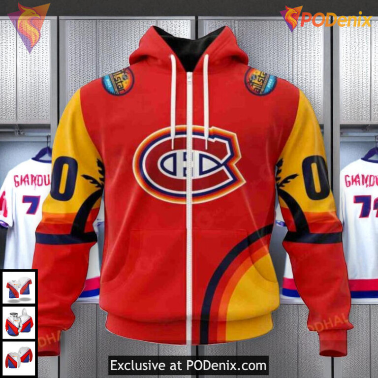 All Star Sunset Edition NHL Montreal Canadiens Christmas Hoodie 3D - 1