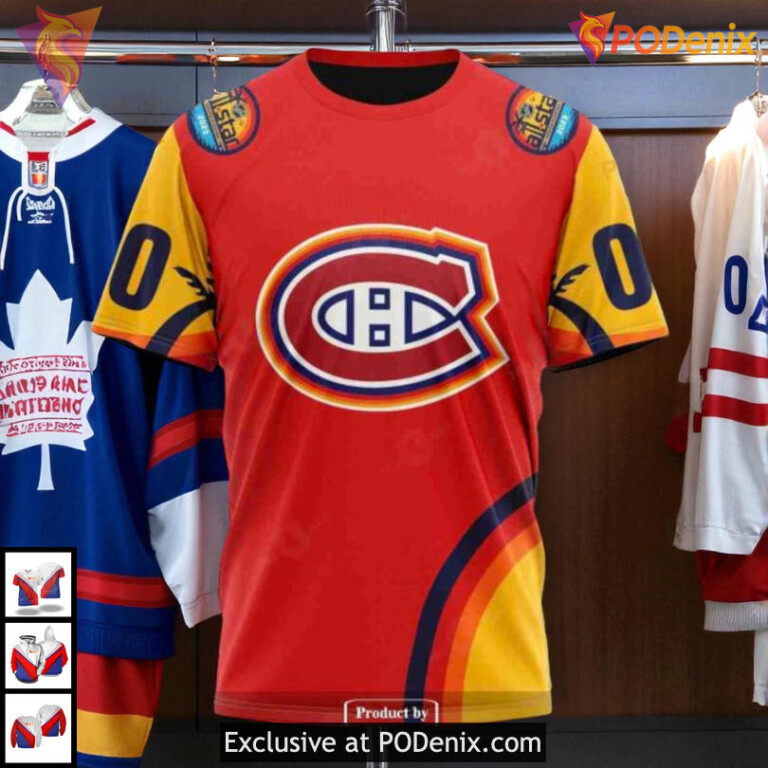 All Star Sunset Edition NHL Montreal Canadiens Christmas Hoodie 3D - 3