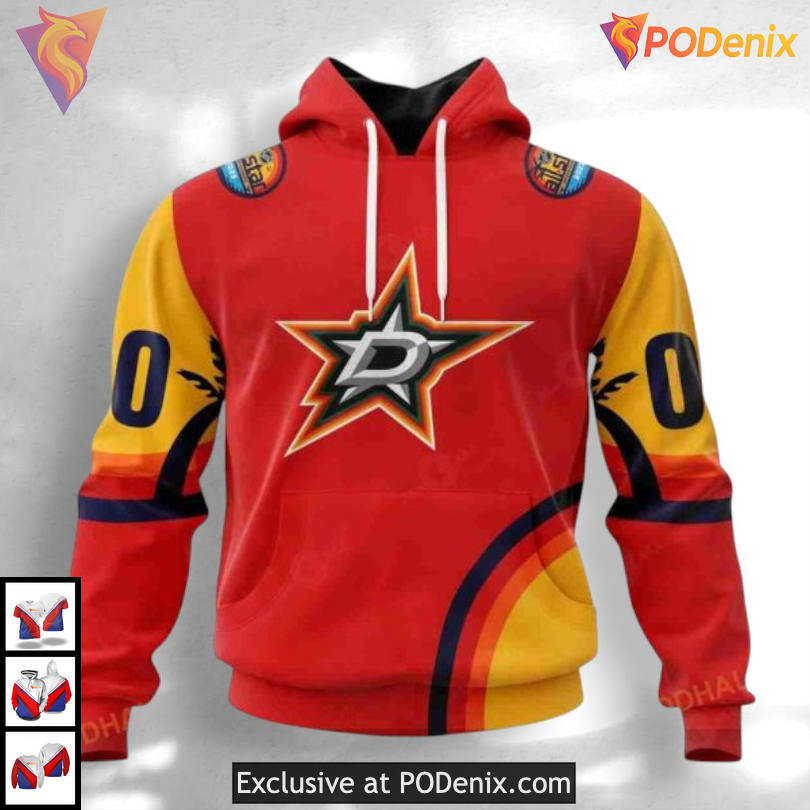 All Star Sunset Graphic Edition Dallas Stars Personalized 3D Hoodie Custom