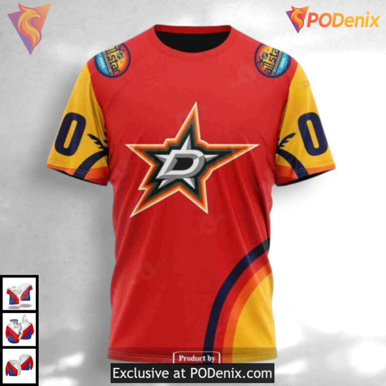 All Star Sunset Graphic Edition Dallas Stars Personalized 3D Hoodie Custom - 3