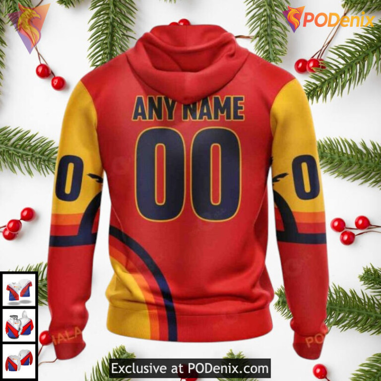 All Star Sunset Series Design Concept Custom Name Seattle Kraken Hoodie 3D - 1