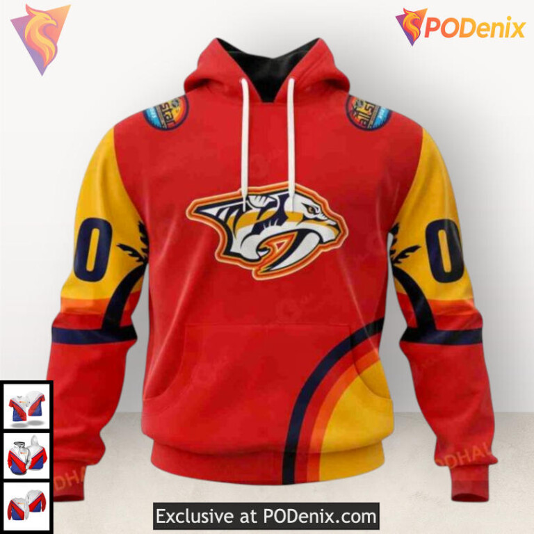 All Star Sunset Special Custom Nashville Predators Winter Hoodie Hoodie 3D