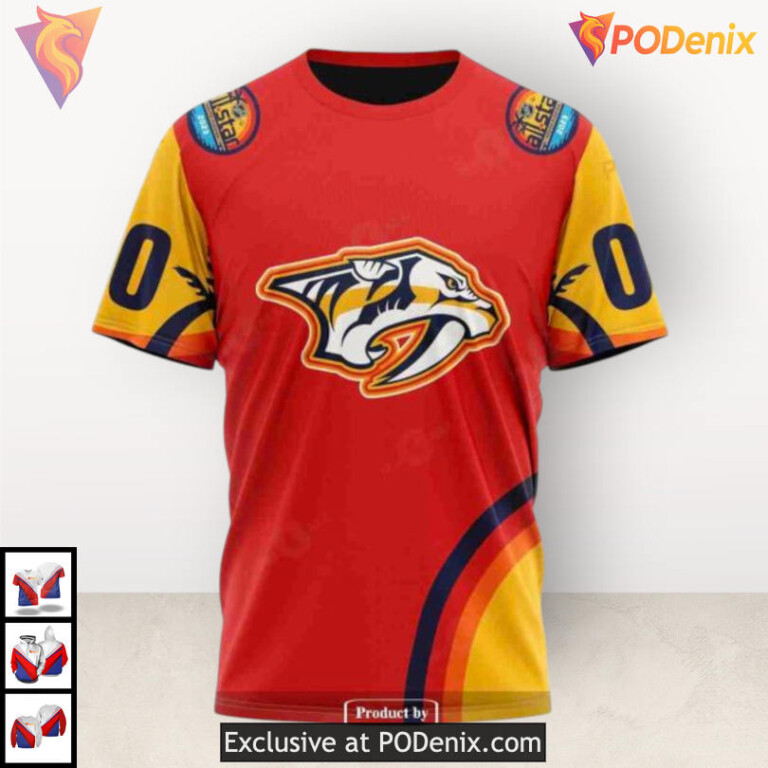All Star Sunset Special Custom Nashville Predators Winter Hoodie Hoodie 3D - 3
