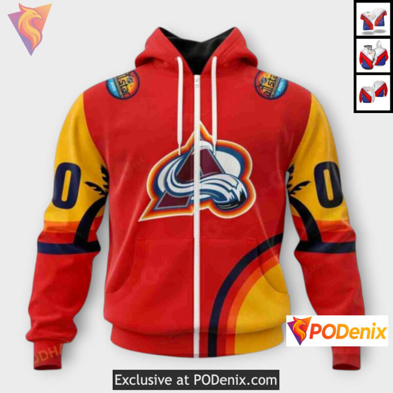 All Star Sunset Tribute Colorado Avalanche Youth Hoodie NHL Sweatshirt - 1