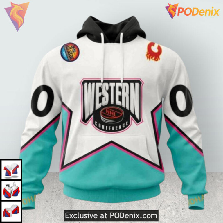 All Star Western Conference 2025 Calgary Flames Christmas Hoodie Edition
