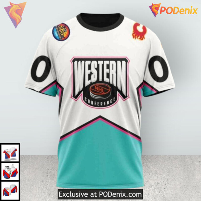 All Star Western Conference 2025 Calgary Flames Christmas Hoodie Edition - 2