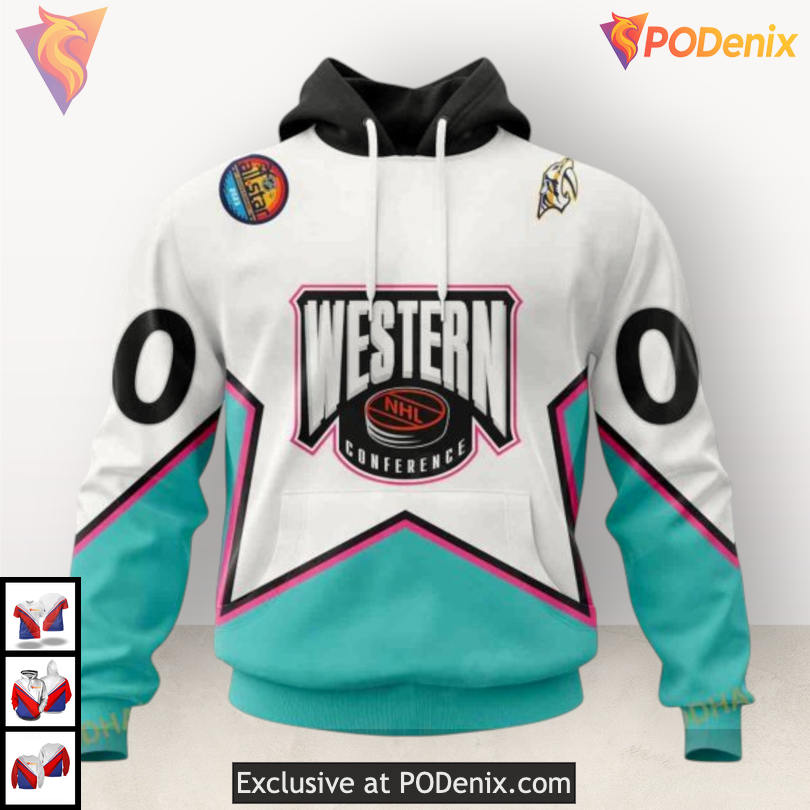 All Star Western Conference 2025 Nashville Predators Winter Hoodie Custom 3D