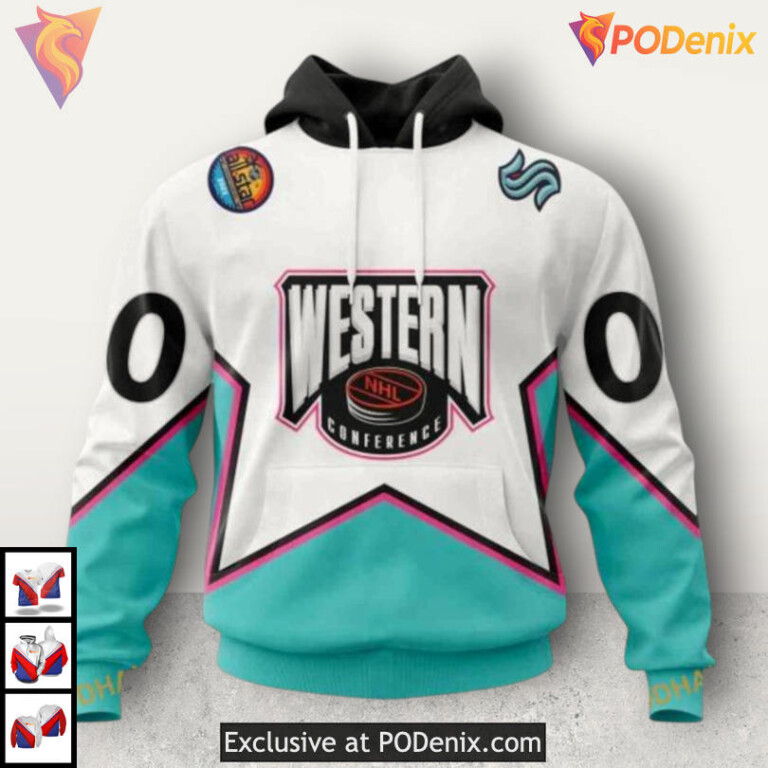 All Star Western Conference 2025 NHL Seattle Kraken Christmas Hoodie 3D