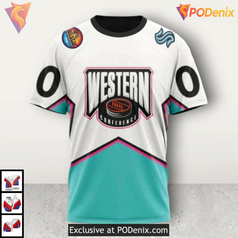 All Star Western Conference 2025 NHL Seattle Kraken Christmas Hoodie 3D - 2
