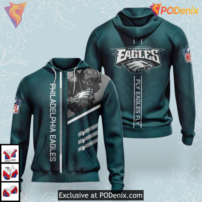 American Flag Inspired Youth Philadelphia Eagles Hoodie Custom Team Edition