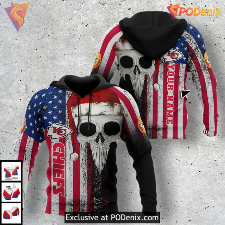 American Skull Graphic Custom 3D Kc Chiefs Hoodies Limited Fan Edition