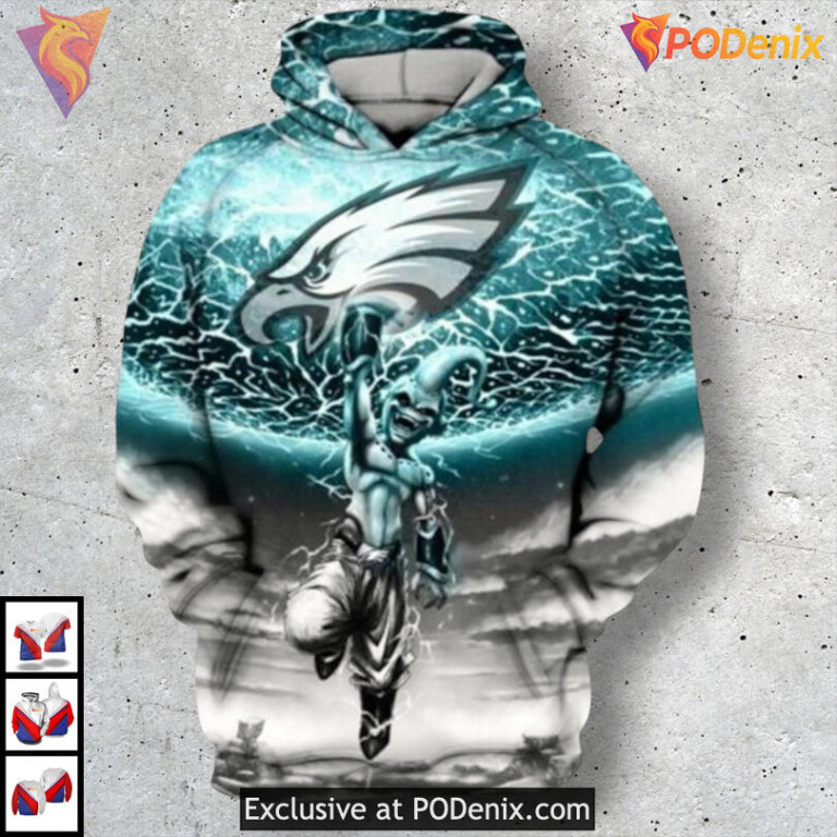 Anime Fusion Series Philadelphia Eagles Unisex Hoodie Dragon Ball Z Theme