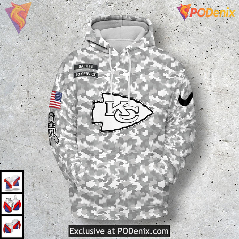 Arctic Camo Salute To Service Kc Chiefs Youth Hoodie Military Appreciation 3D Arctic Camo Salute To Service Kc Chiefs Youth Hoodie Military Appreciation 3D