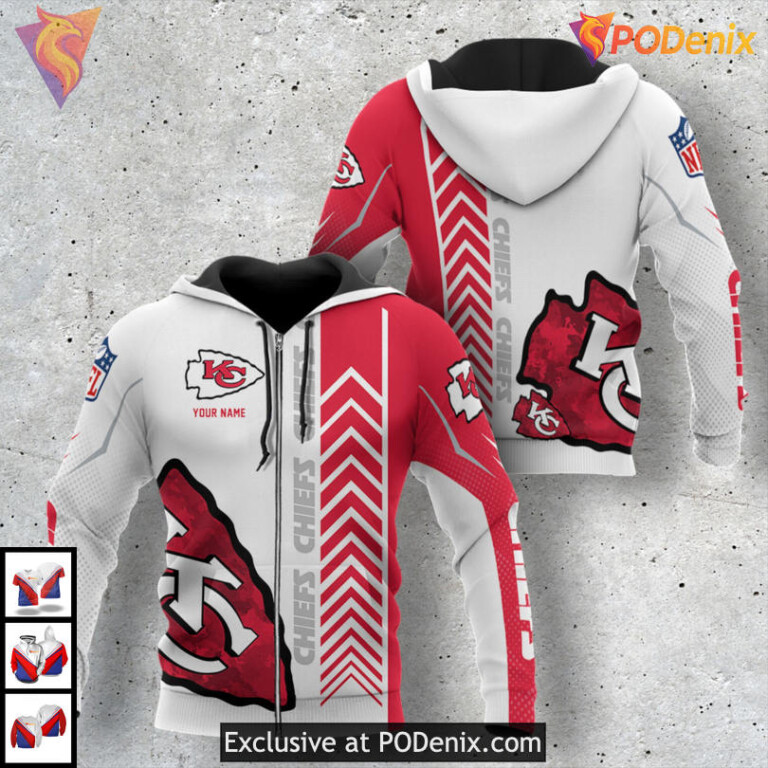 Arrowhead Pride Personalized 3D Style Kc Chiefs Zip Up Hoodie Fan Essential - 1