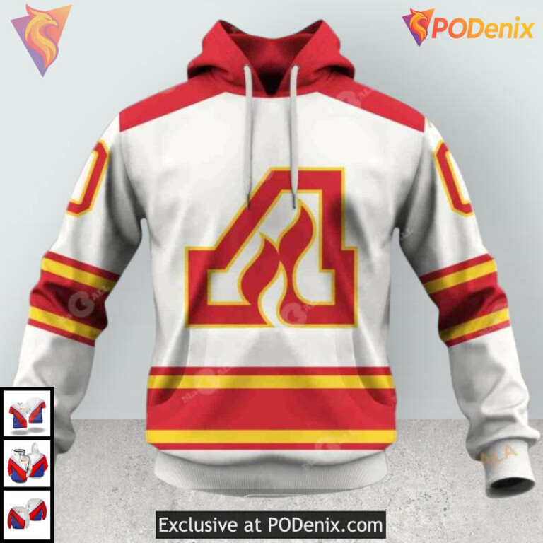 Atlanta Flames 70s Vintage Calgary Flames Holiday Hoodie 3D Throwback Style