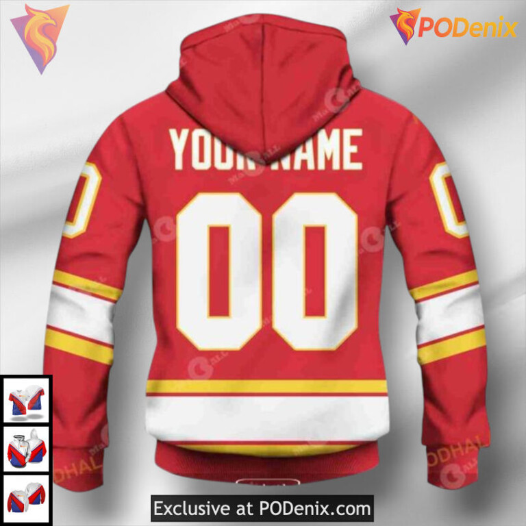 ATLANTA Flames 70s Vintage Home Calgary Flames Zip Up Hoodie 3D NHL Classic - 3