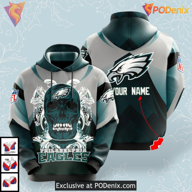 Authentic Apparel Drop Philadelphia Eagles Green Hoodie Mens Custom Gear