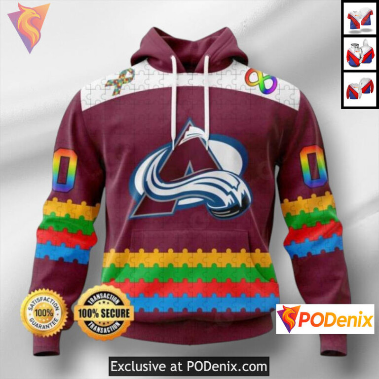 Autism Awareness Custom Design Colorado Avalanche Kids Hoodie Special 3D