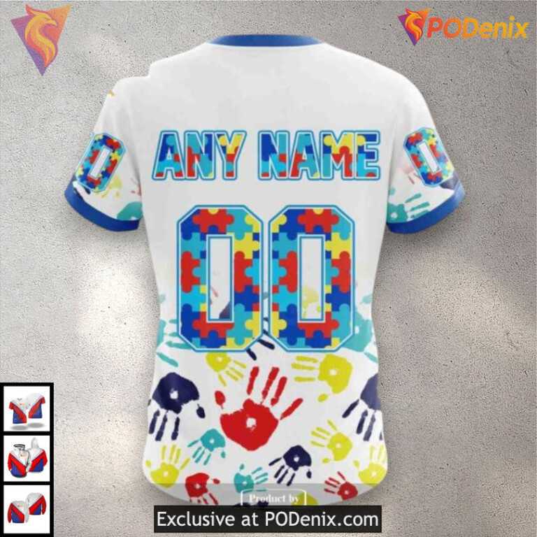 Autism Awareness Tribute Style Winnipeg Jets Winter Hoodie Custom Team Gear - 3