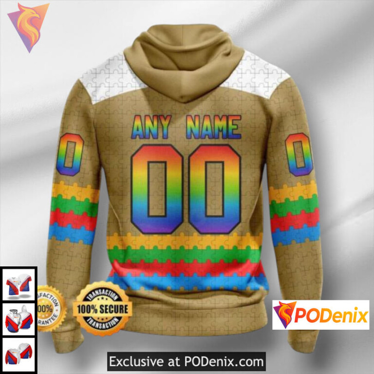 Autism Awareness Edition Anaheim Ducks All Over Print Hoodie For Fans Custom Design - 1