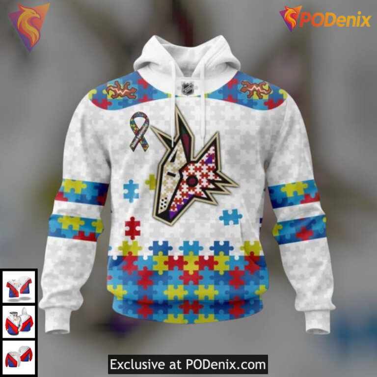 Autism Awareness Edition Arizona Coyotes Hoodie 3D Personalized Apparel