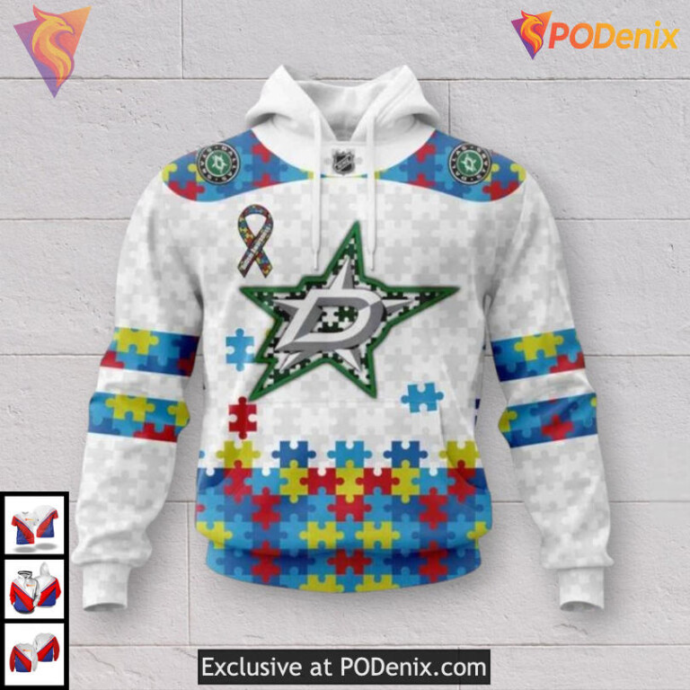Autism Awareness Edition Dallas Stars Christmas Hoodie Custom Shirt