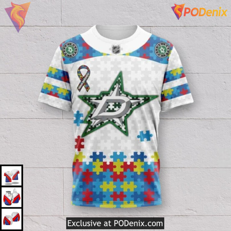 Autism Awareness Edition Dallas Stars Christmas Hoodie Custom Shirt - 2