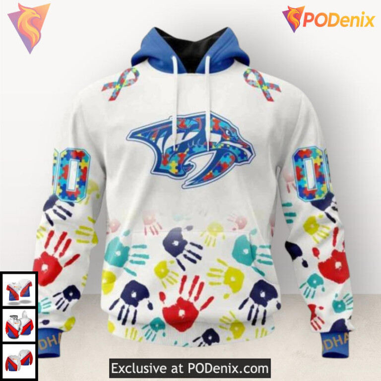 Autism Awareness Inspired Nashville Predators All Over Print Hoodie Custom 3D