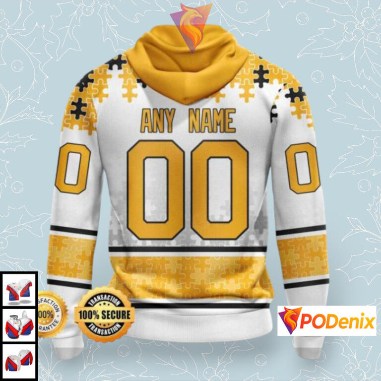 Autism Awareness Puzzle Concept Custom Pittsburgh Penguins Pullover Hoodie NHL Edition - 1