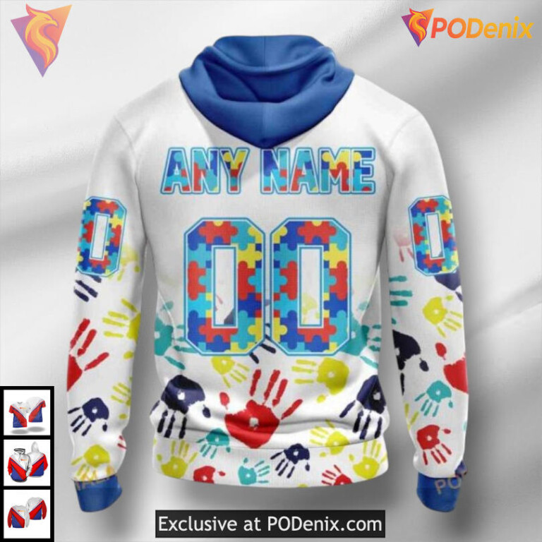 Autism Awareness Puzzle Design NHL Ottawa Senators Christmas Hoodie 3D - 1