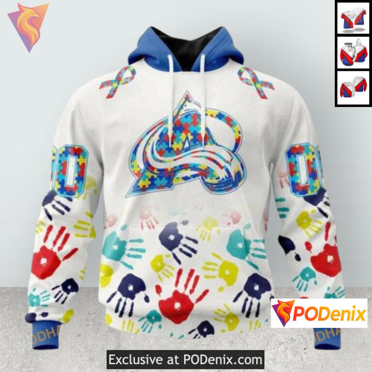 Autism Awareness Special Design Colorado Avalanche Hockey Hoodie Sweatshirt 3D