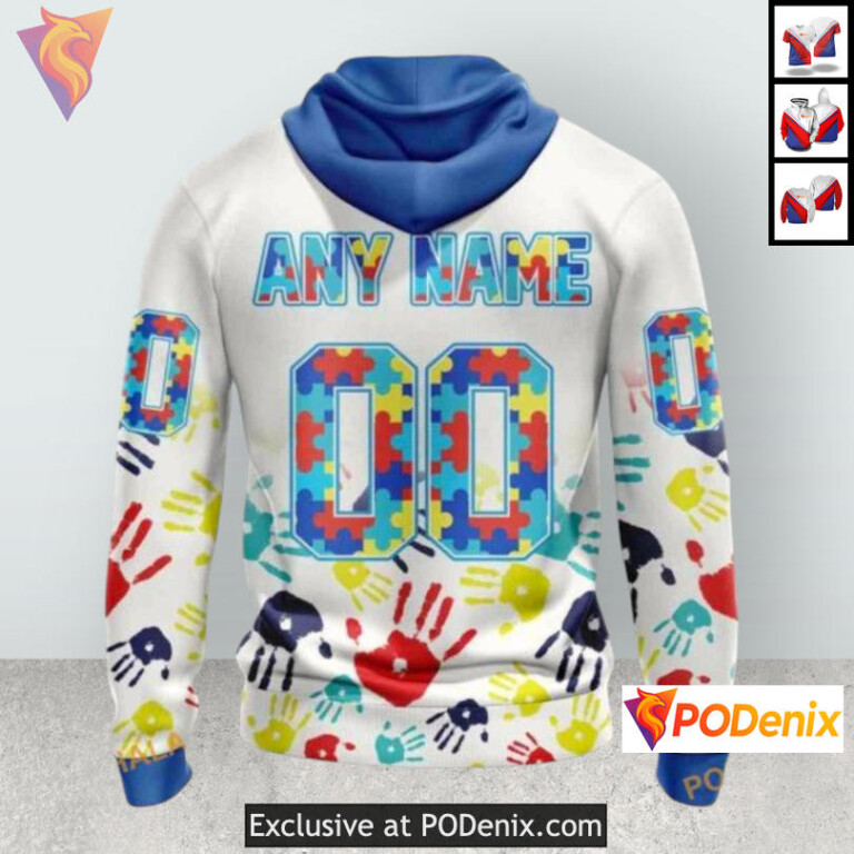 Autism Awareness Special Design Colorado Avalanche Hockey Hoodie Sweatshirt 3D - 1