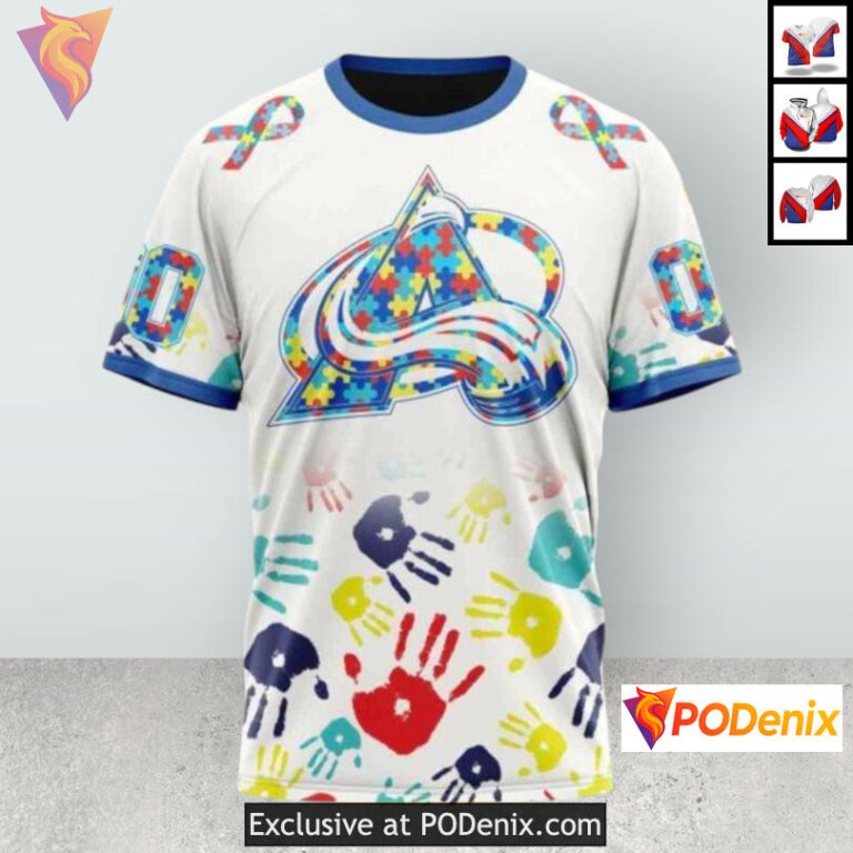 Autism Awareness Special Design Colorado Avalanche Hockey Hoodie Sweatshirt 3D - 2