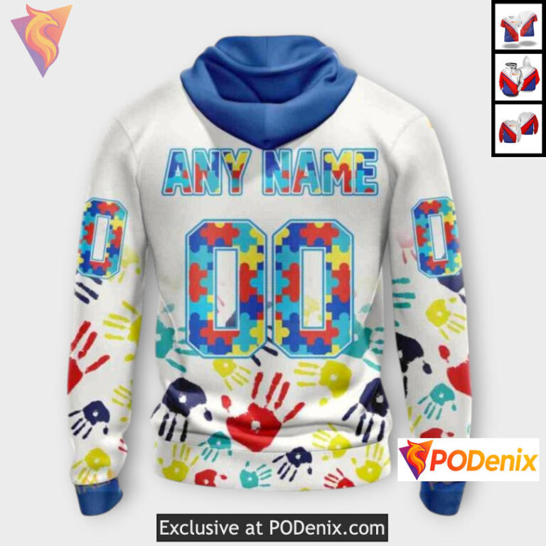 Autism Awareness Special Design Colorado Avalanche Unisex Hoodie Custom 3D - 2