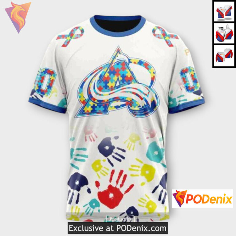 Autism Awareness Special Design Colorado Avalanche Unisex Hoodie Custom 3D - 3