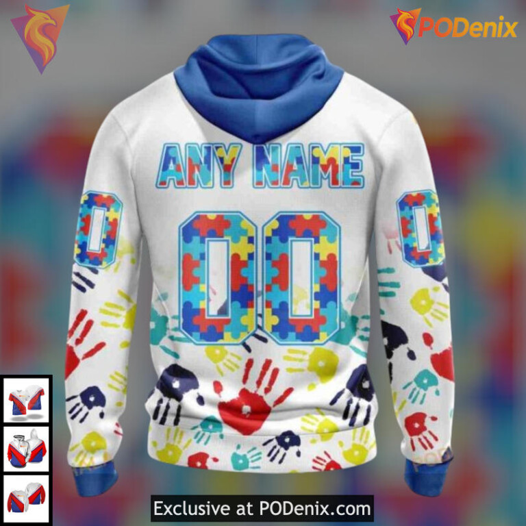 Autism Awareness Special Edition Arizona Coyotes 3D Hoodie Custom Design - 2