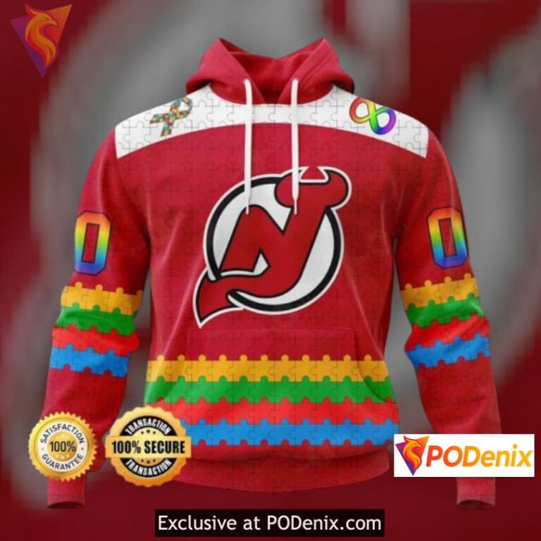 Autism Awareness Support Edition New Jersey Devils 3D Hoodie Personalized