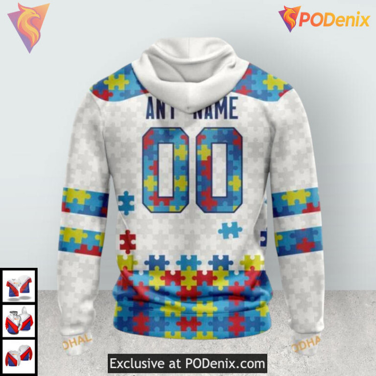 Autism Awareness Tribute Calgary Flames Mens Hoodie 3D Sweatshirt - 1