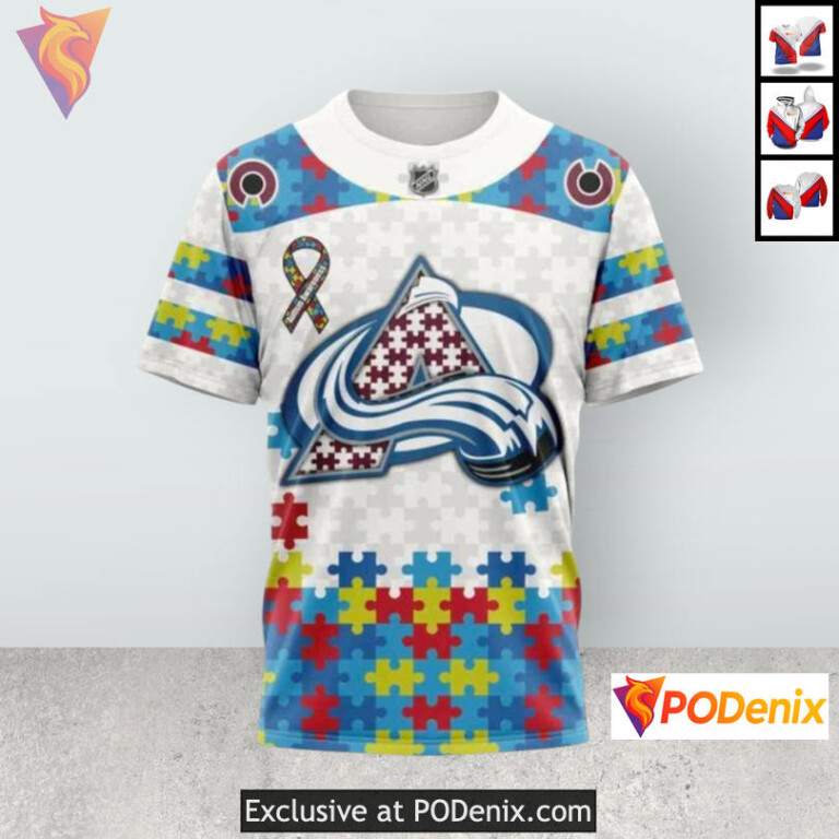 Autism Awareness Tribute Edition Colorado Avalanche Fan Hoodie Custom Apparel - 2