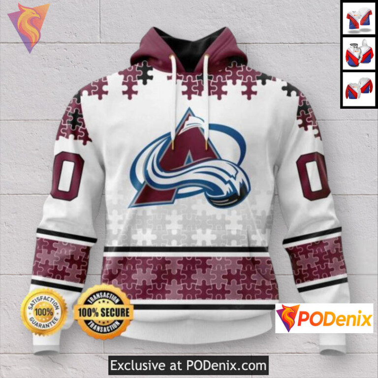 Autism Awareness Tribute Edition Colorado Avalanche Hockey Hoodie Custom 3D