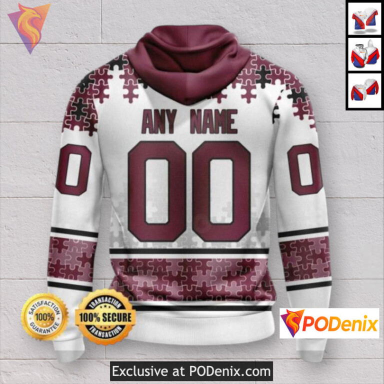 Autism Awareness Tribute Edition Colorado Avalanche Hockey Hoodie Custom 3D - 1