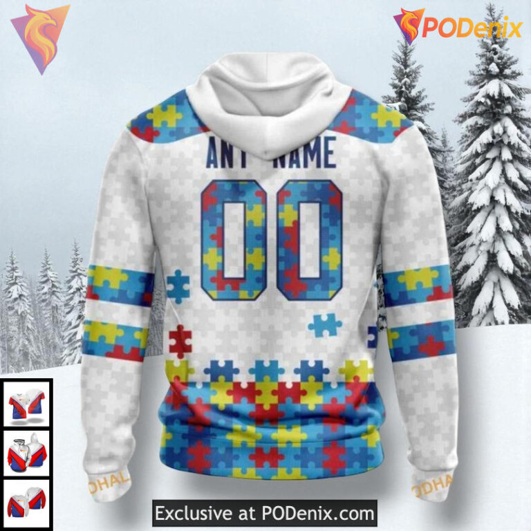 Autism Awareness Tribute Edition NHL Montreal Canadiens Holiday Hoodie 3D - 1