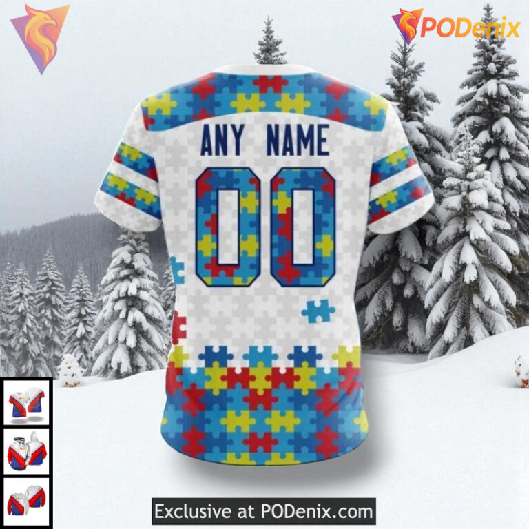 Autism Awareness Tribute Edition NHL Montreal Canadiens Holiday Hoodie 3D - 3