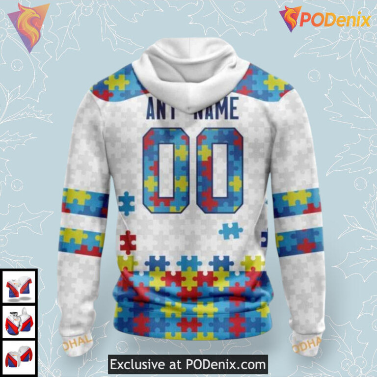 Autism Awareness Tribute Edition NHL Ottawa Senators Holiday Hoodie 3D - 1