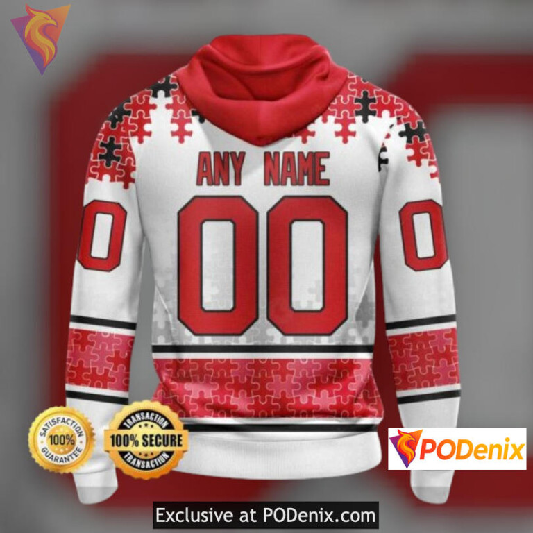 Autism Awareness Tribute New Jersey Devils Hoodie 3D NHL Team Apparel - 1