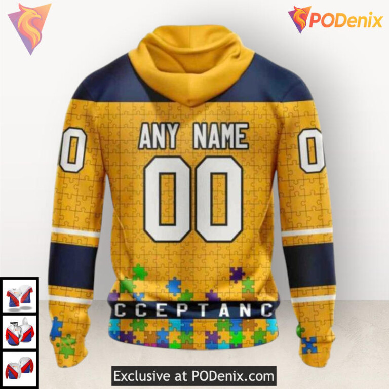 Autism Awareness Unisex Edition Retro Nashville Predators Hoodie Custom Hoodie - 1