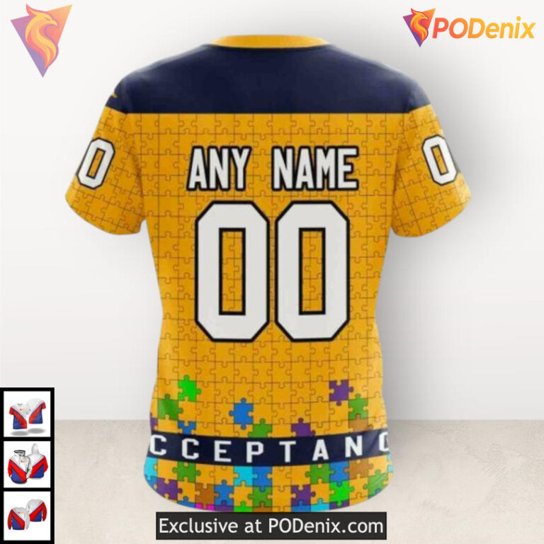 Autism Awareness Unisex Edition Retro Nashville Predators Hoodie Custom Hoodie - 3