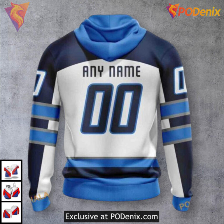 Hockey Fights Cancer Kit Winnipeg Jets Kids Hoodie Custom 3D Edition - 1