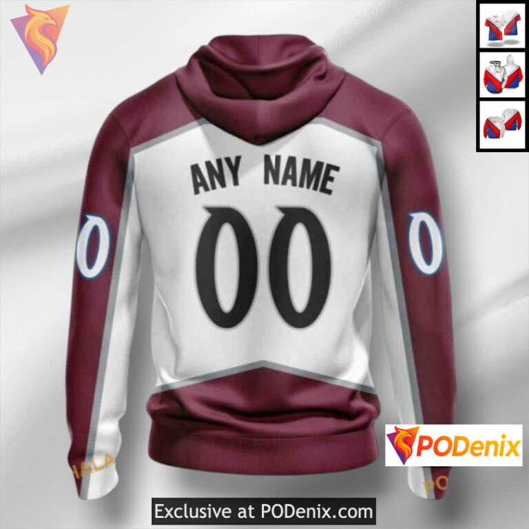 Away Kits 2025 Edition Colorado Avalanche Retro Hoodie Custom Sweatshirt - 1